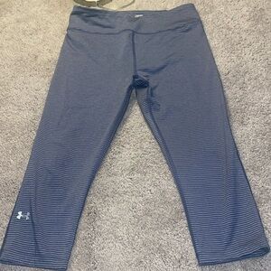 EUC Under Armour Women's HeatGear Armour Hi-Rise Capri Leggings Size Medium